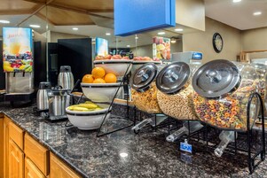 Free daily self-serve breakfast