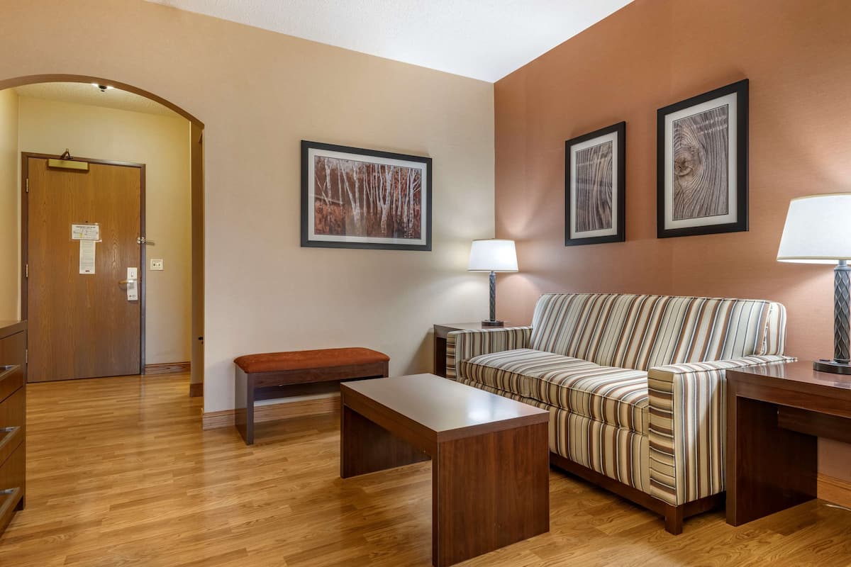 Suite, 1 King Bed, Non Smoking, Microwave (with Sofabed) | Desk, laptop workspace, iron/ironing board, free cots/infant beds