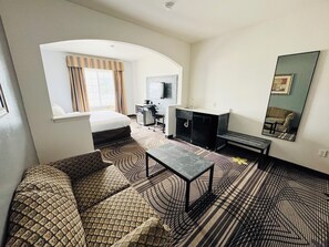 Desk, rollaway beds, bed sheets, wheelchair access