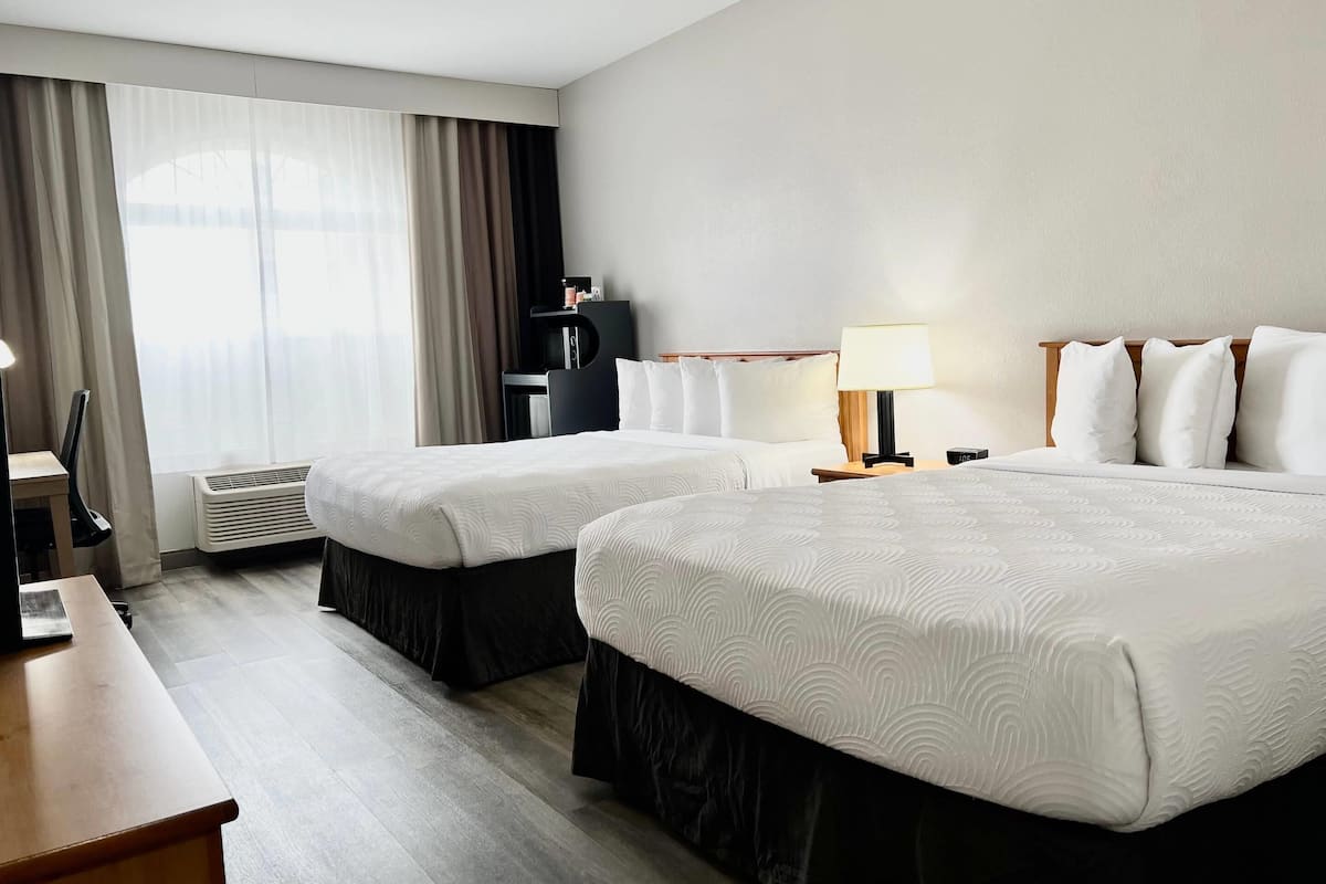 Room, 2 Queen Beds, Non Smoking | Premium bedding, down comforters, desk, blackout drapes