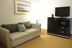 Studio Suite, 1 King Bed, Accessible, Non Smoking | Premium bedding, down comforters, pillowtop beds, individually decorated