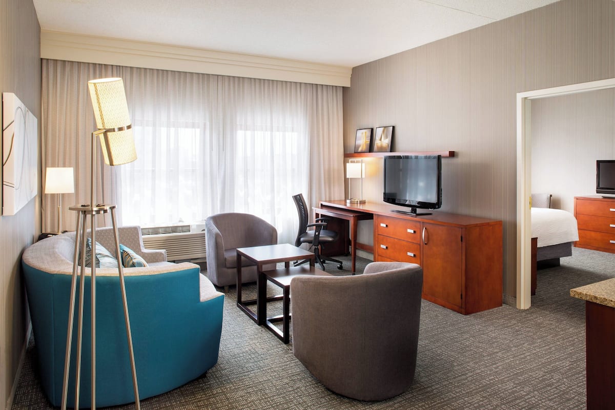 Suite, 1 Bedroom, City View | 1 bedroom, in-room safe, desk, iron/ironing board