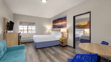 3-Queen Bed Family Suite | Pillow-top beds, desk, iron/ironing board, free cots/infant beds
