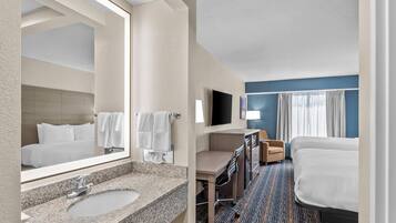 Standard Room, 2 Queen Beds, Non Smoking | Iron/ironing board, free cribs/infant beds, rollaway beds, free WiFi