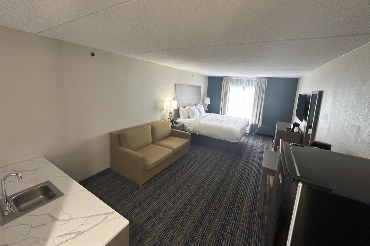 Suite, 1 King Bed with Sofa bed, Non Smoking | Iron/ironing board, free WiFi