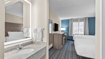 Habitación estándar, 2 camas de matrimonio, no fumadores | Tabla de planchar con plancha, cunas gratuitas, camas supletorias