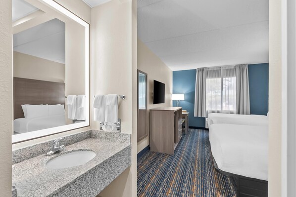 Standard Room, 2 Queen Beds, Non Smoking | Iron/ironing board, free cots/infant beds, rollaway beds, free WiFi