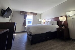 Desk, free WiFi, bed sheets, alarm clocks