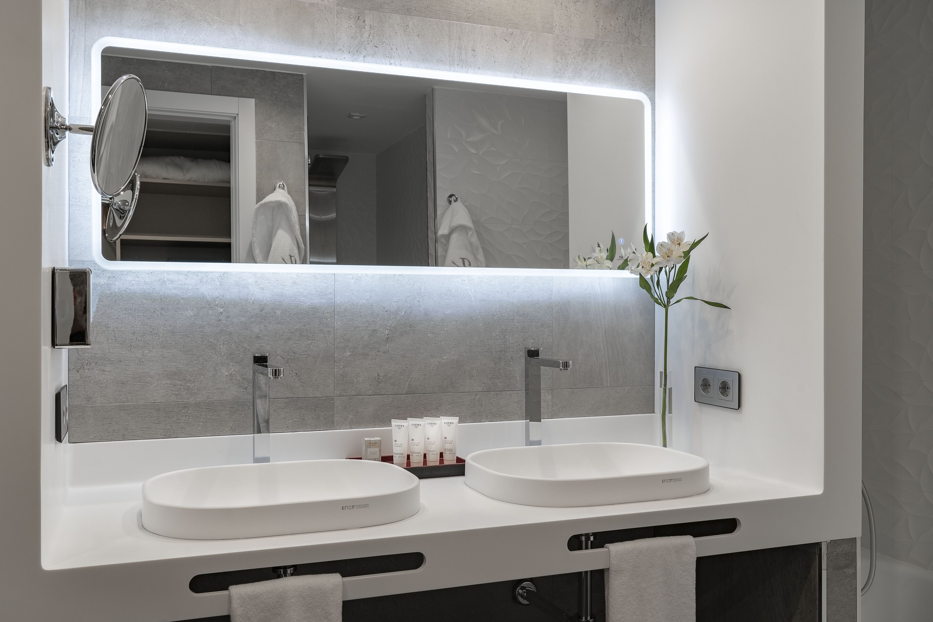 free toiletries, hair dryer, towels