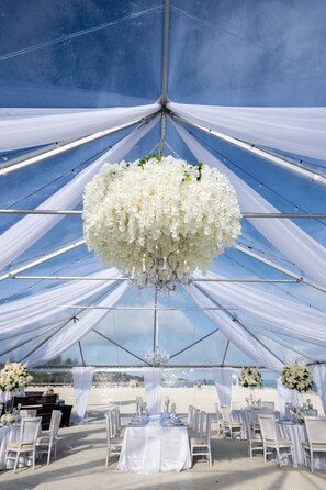Outdoor wedding area