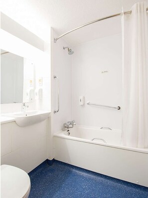 Bathtub, hair dryer