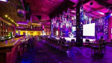 6 bars/lounges, poolside bar, beach bar