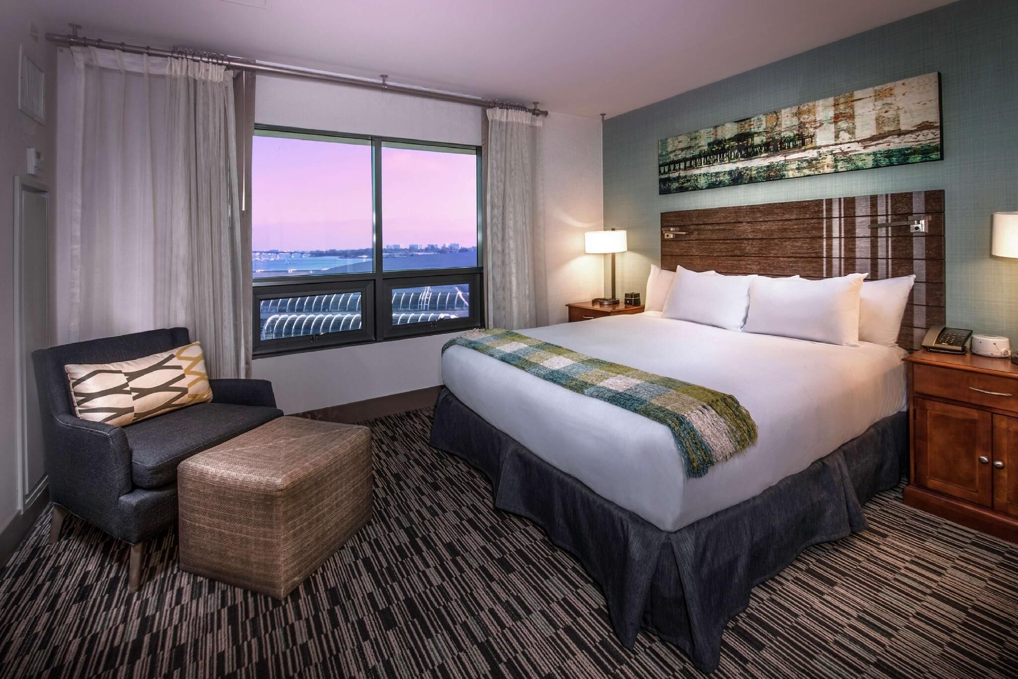 Premium bedding, pillowtop beds, in-room safe, desk