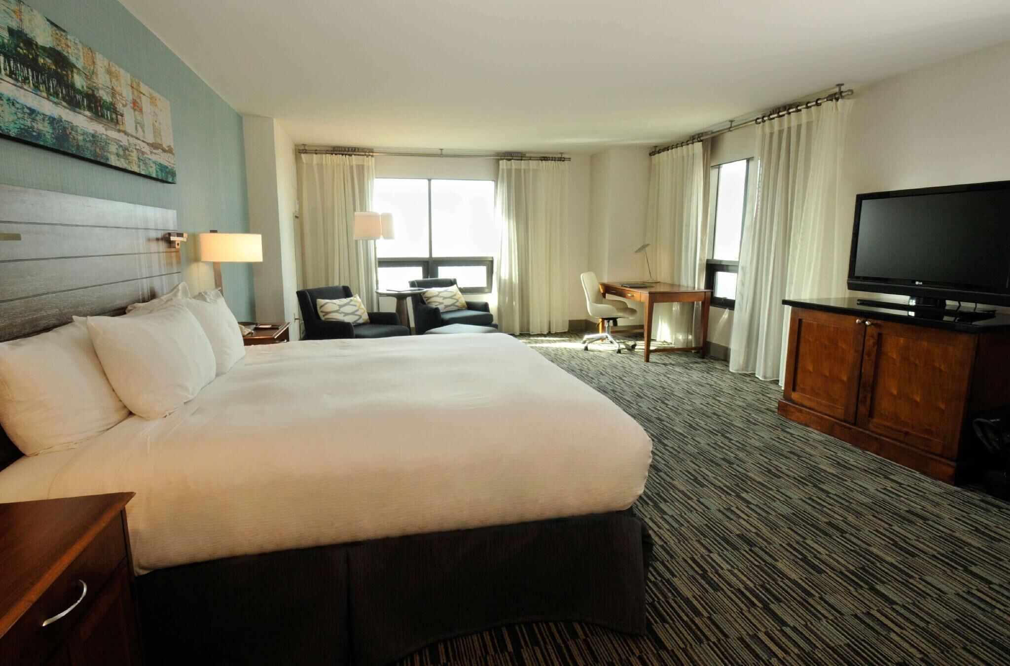 Premium bedding, pillowtop beds, in-room safe, desk
