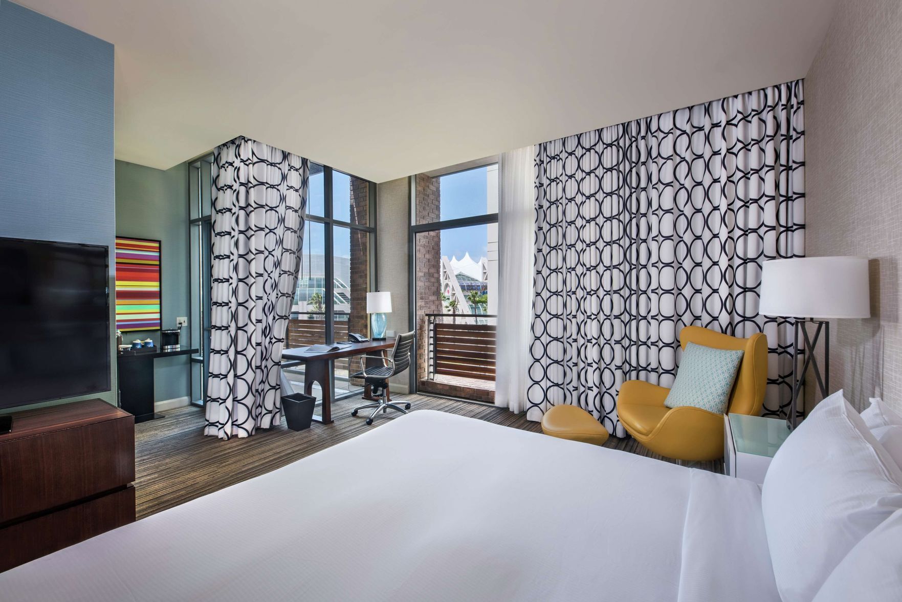 Premium bedding, pillowtop beds, in-room safe, desk