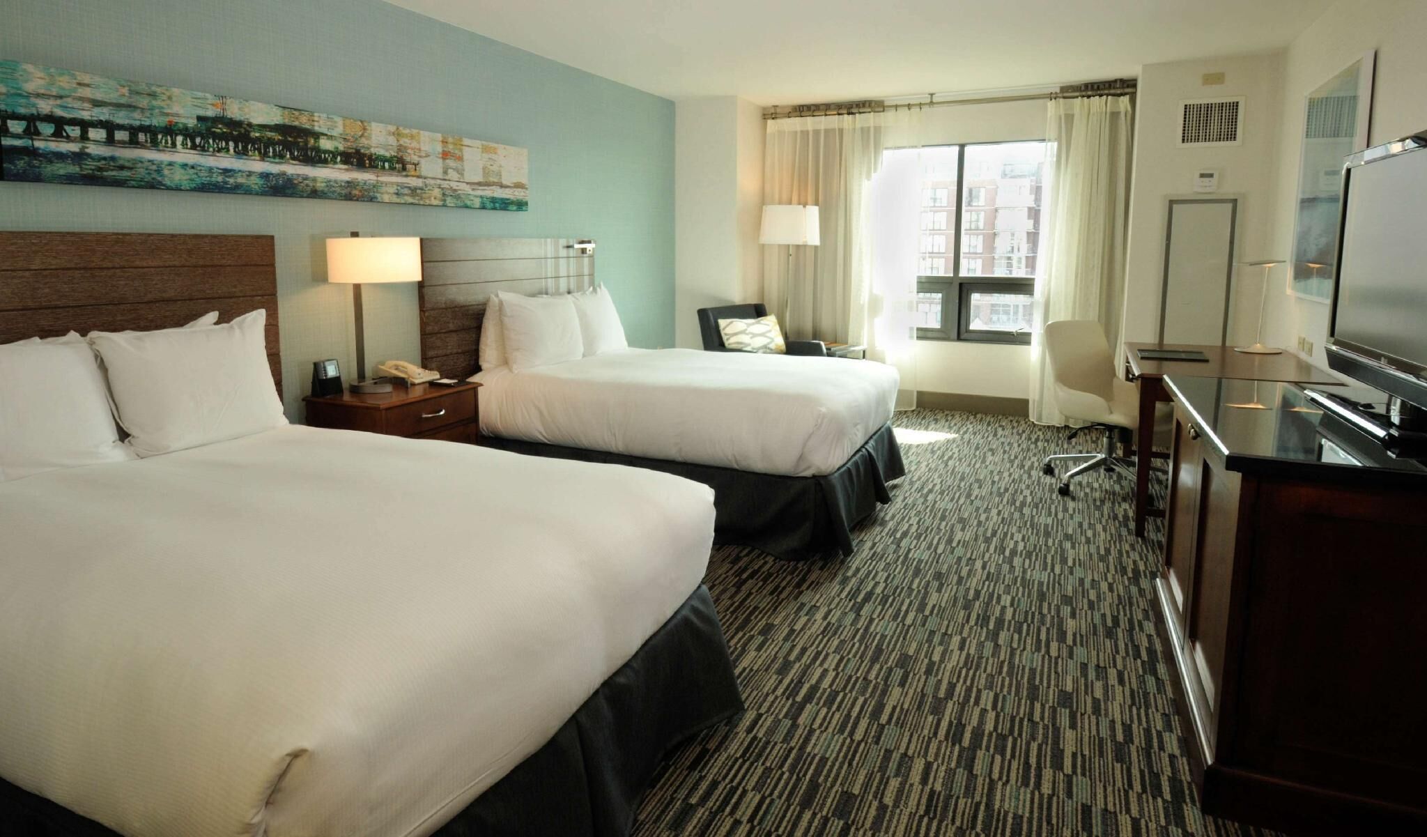 Premium bedding, pillowtop beds, in-room safe, desk