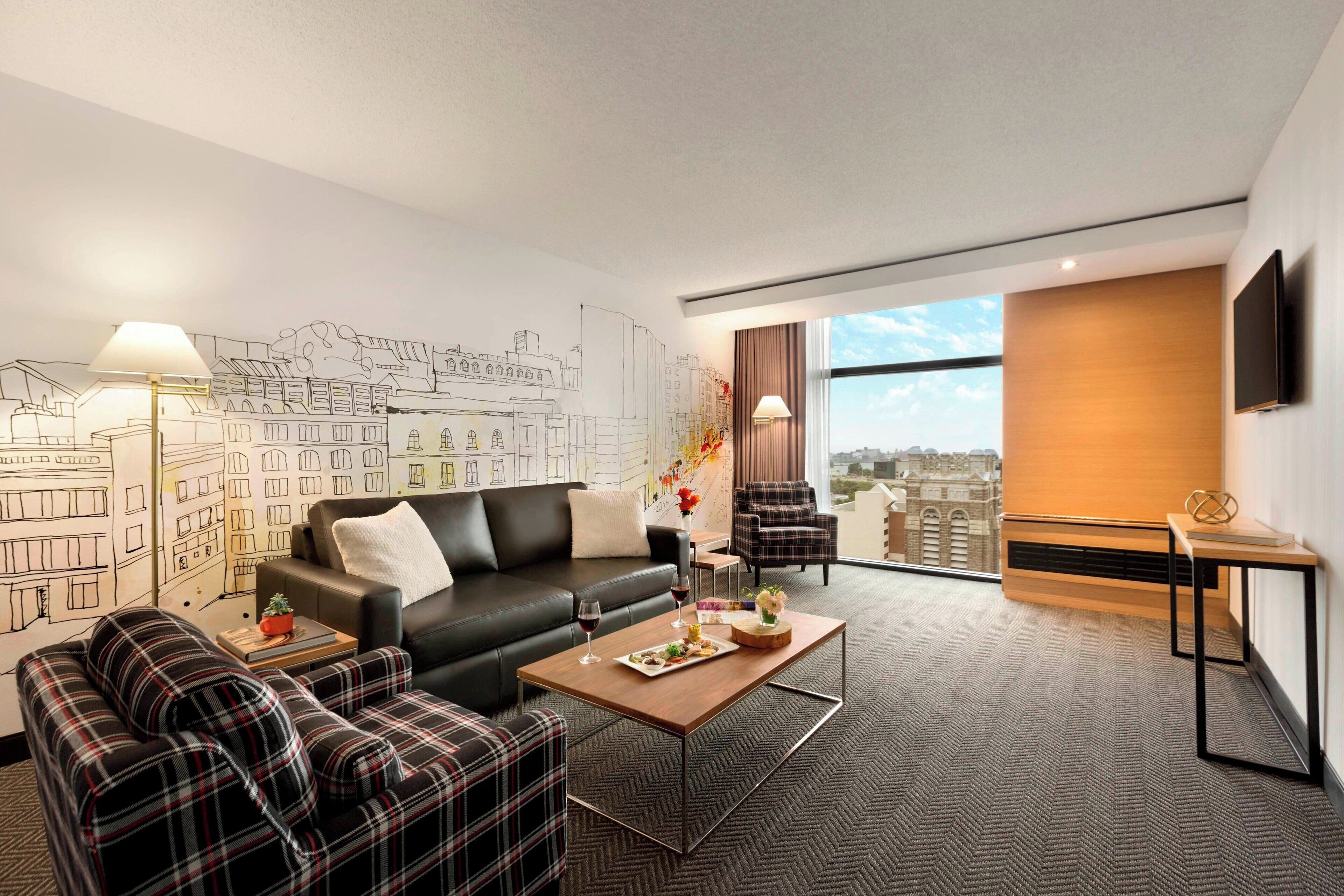 Room, 1 King Bed with Sofa bed, City View (Parlor) | Premium bedding, Select Comfort beds, in-room safe, desk