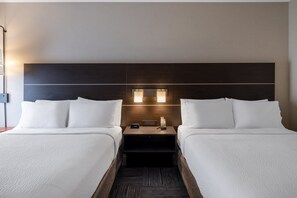 Standard Room, 2 Queen Beds | 1 bedroom, in-room safe, desk, laptop workspace