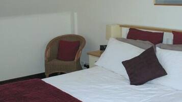 Suite, 1 cama King size, baño en la habitación | Tabla de planchar con plancha, cunas y wifi gratis