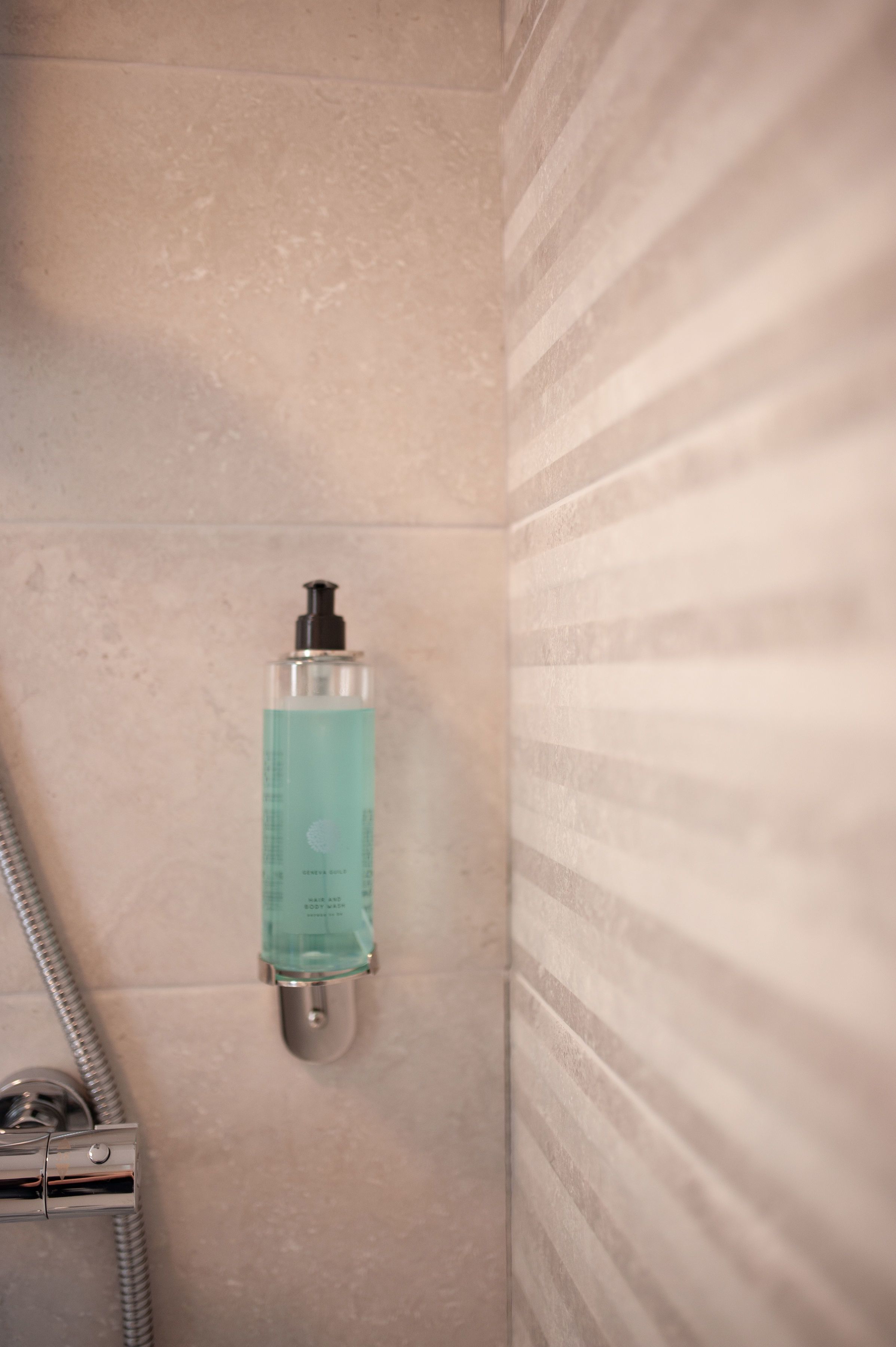 free toiletries, hair dryer, towels