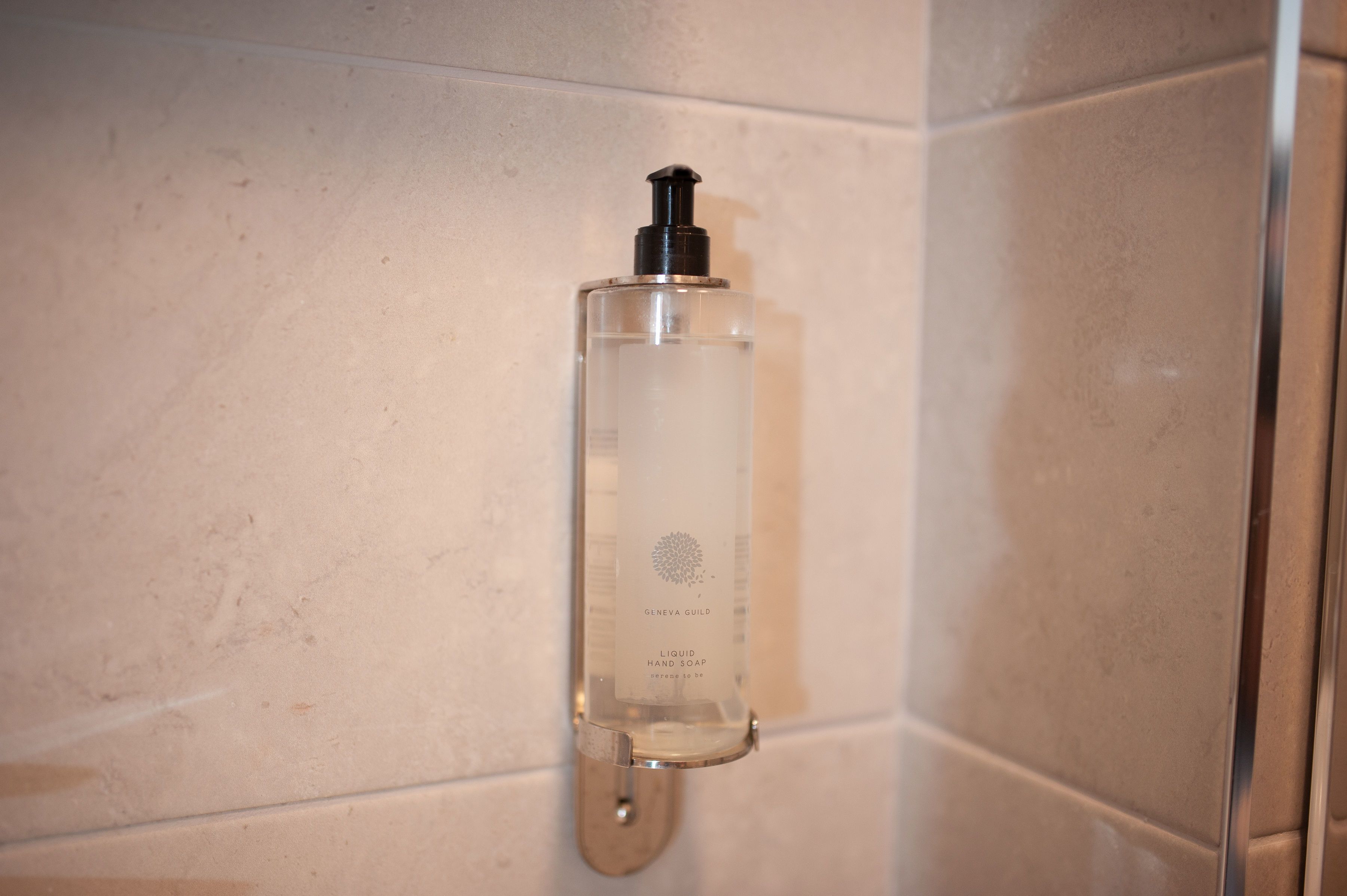 free toiletries, hair dryer, towels