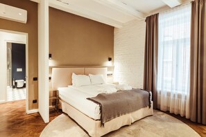 Suite | Minibar, in-room safe, desk, laptop workspace - Konventa Sēta Hotel Keystone Collection (Riga)