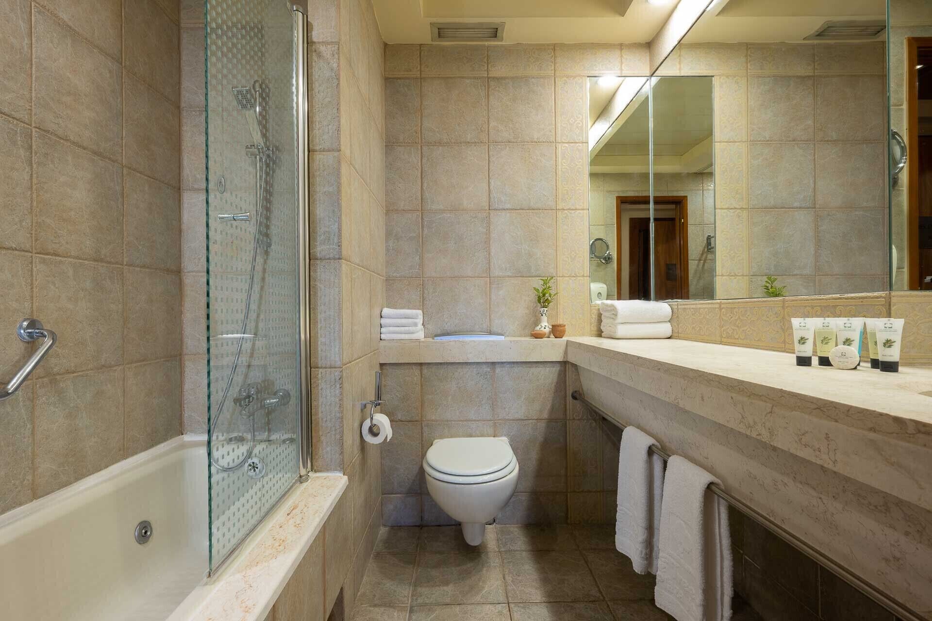 suite, 1 bedroom, balcony | bathroom | free toiletries, hair dryer, towels, soap