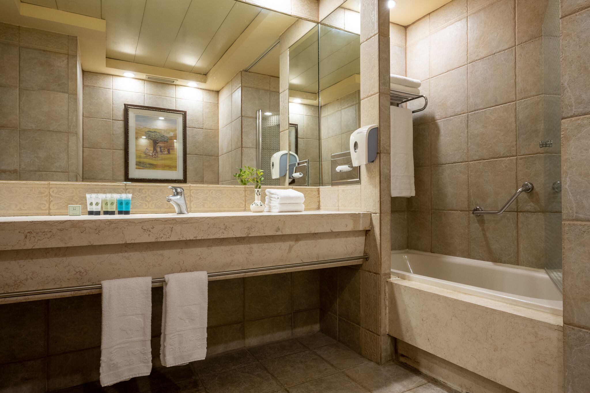 junior suite, 1 bedroom, city view | bathroom | free toiletries, hair dryer, towels, soap