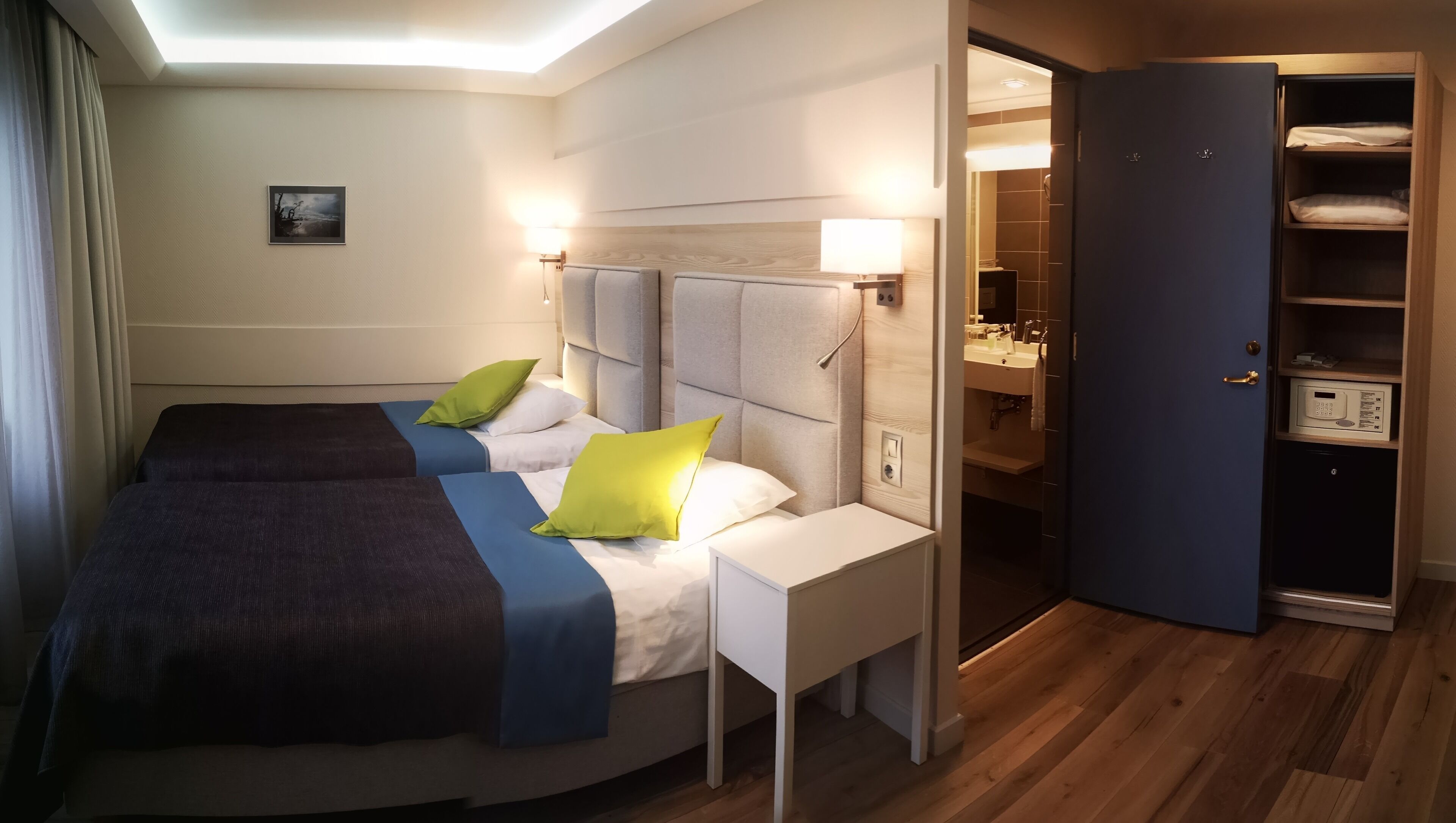 minibar, in-room safe, desk, iron/ironing board