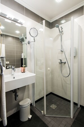 Free toiletries, hair dryer, towels