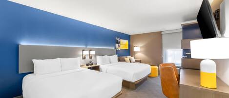 Zimmer, 2 Queen-Betten, barrierefrei, Nichtraucher | Schreibtisch, Bügeleisen/Bügelbrett, kostenloses WLAN, Bettwäsche