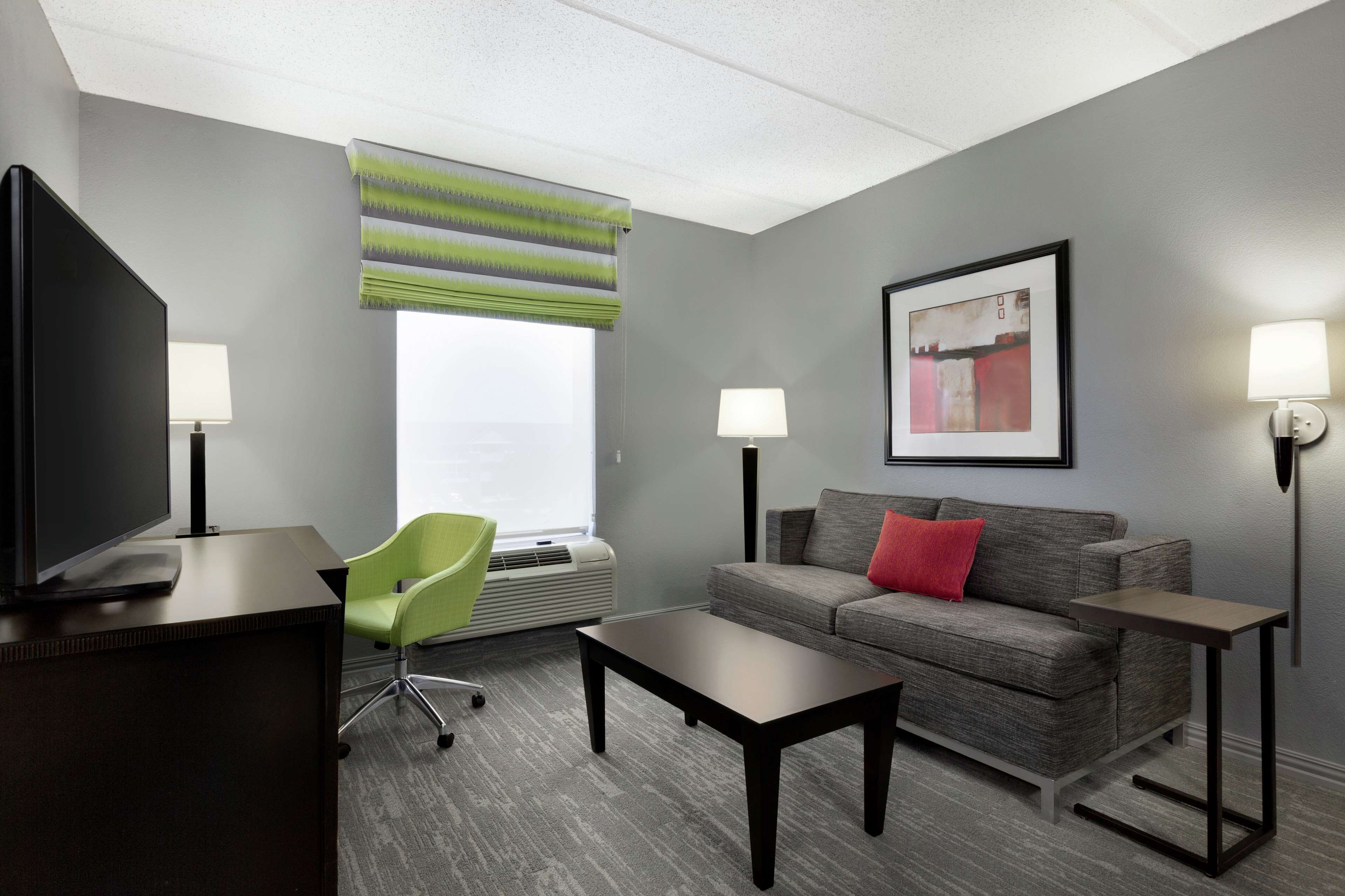 suite, 1 king bed with sofa bed, kitchenette | living area | 43-inch lcd tv with premium tv channels, tv