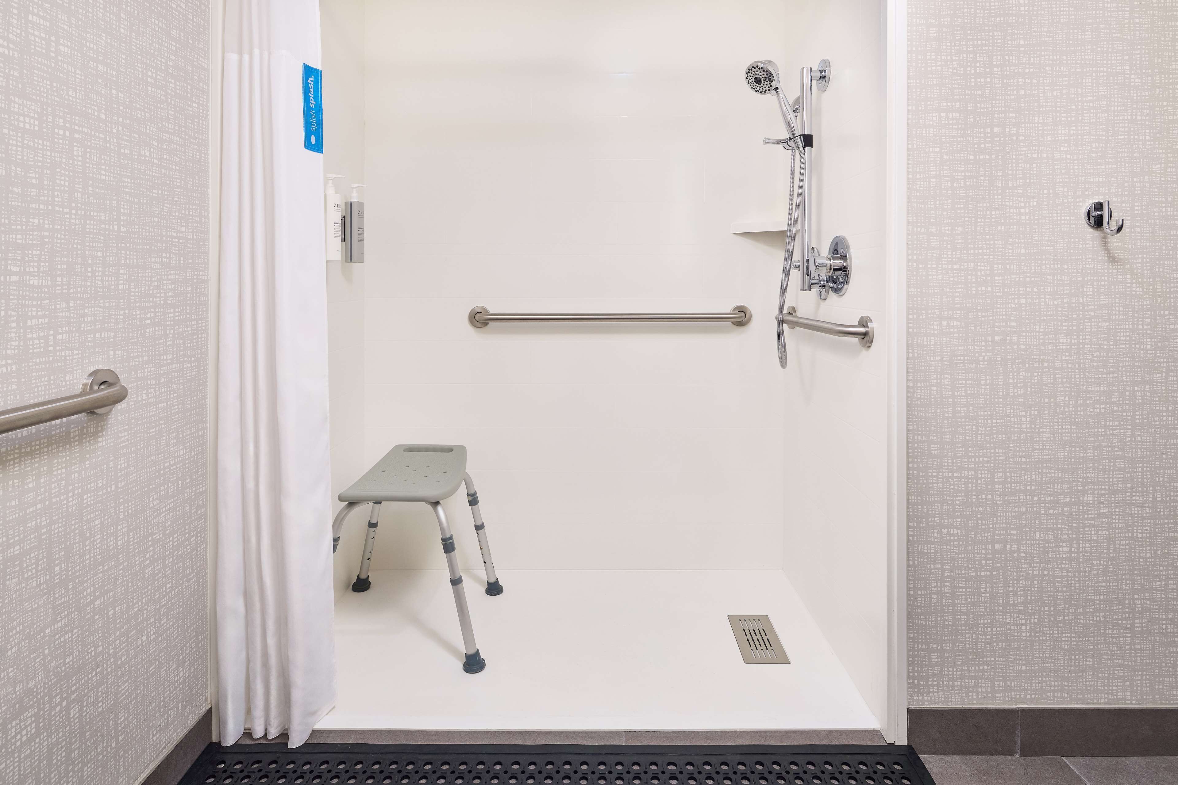 room, 2 queen beds, accessible, non smoking | bathroom shower