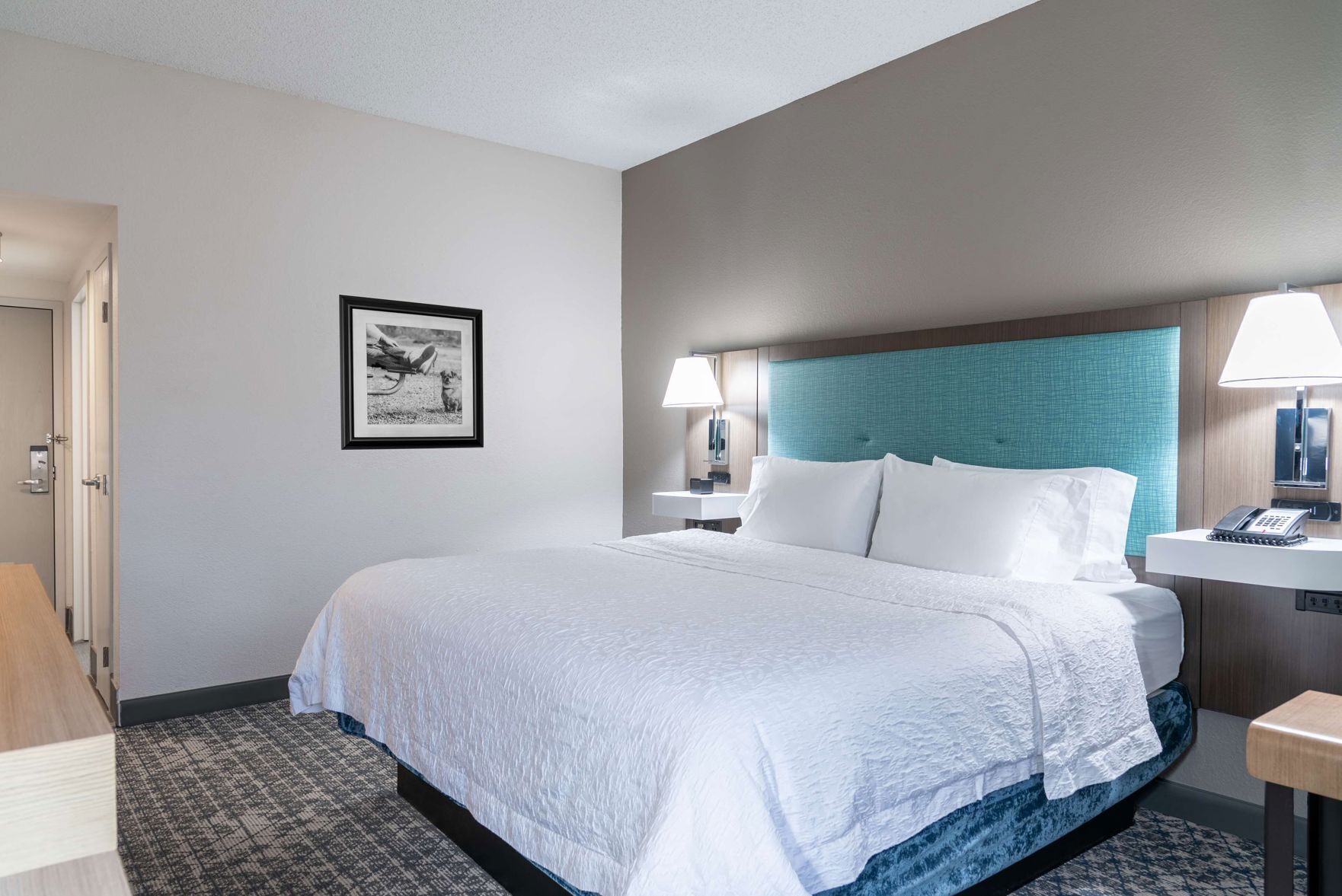 Hypo-allergenic bedding, down comforters, pillowtop beds, minibar