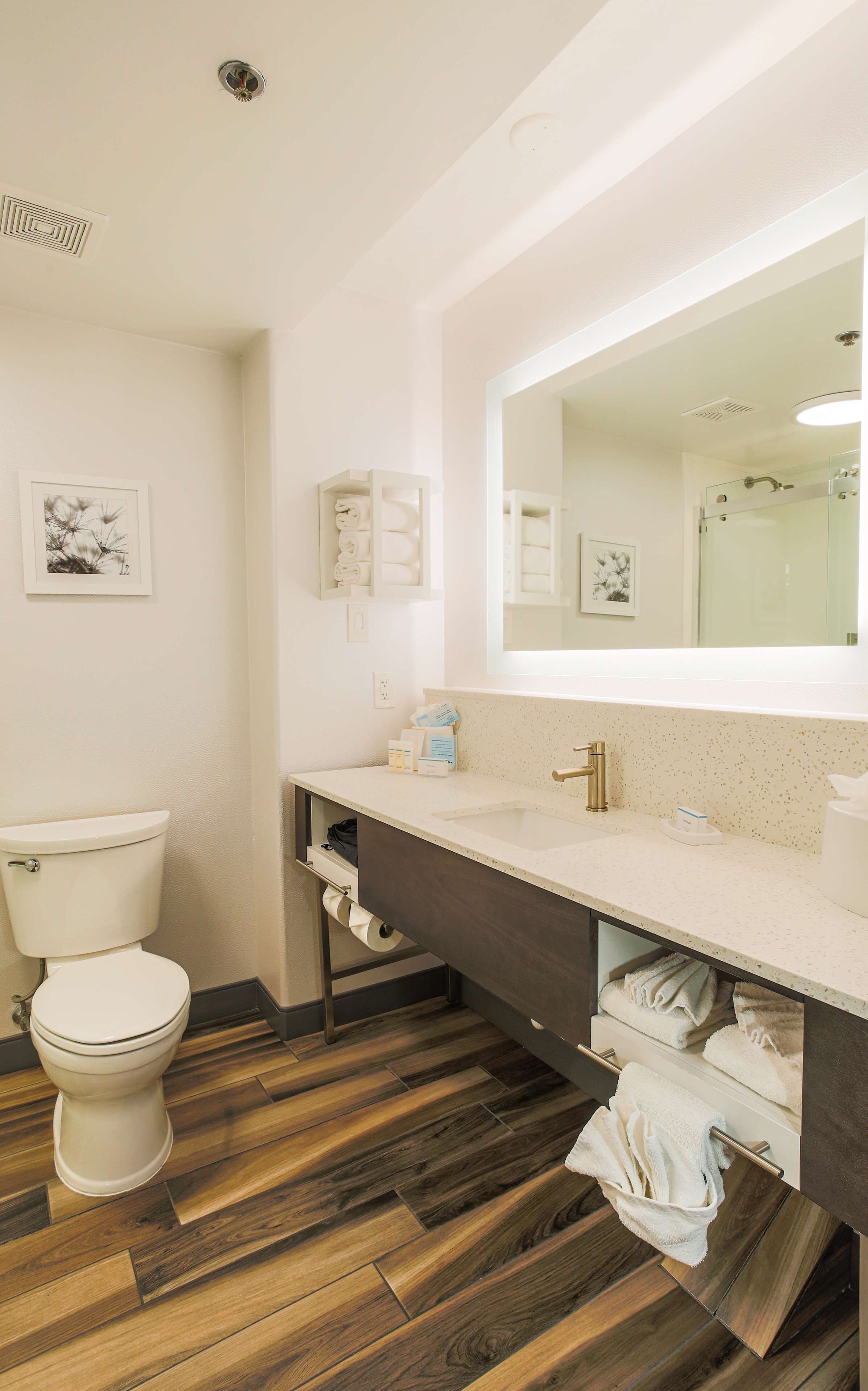 free toiletries, hair dryer, towels