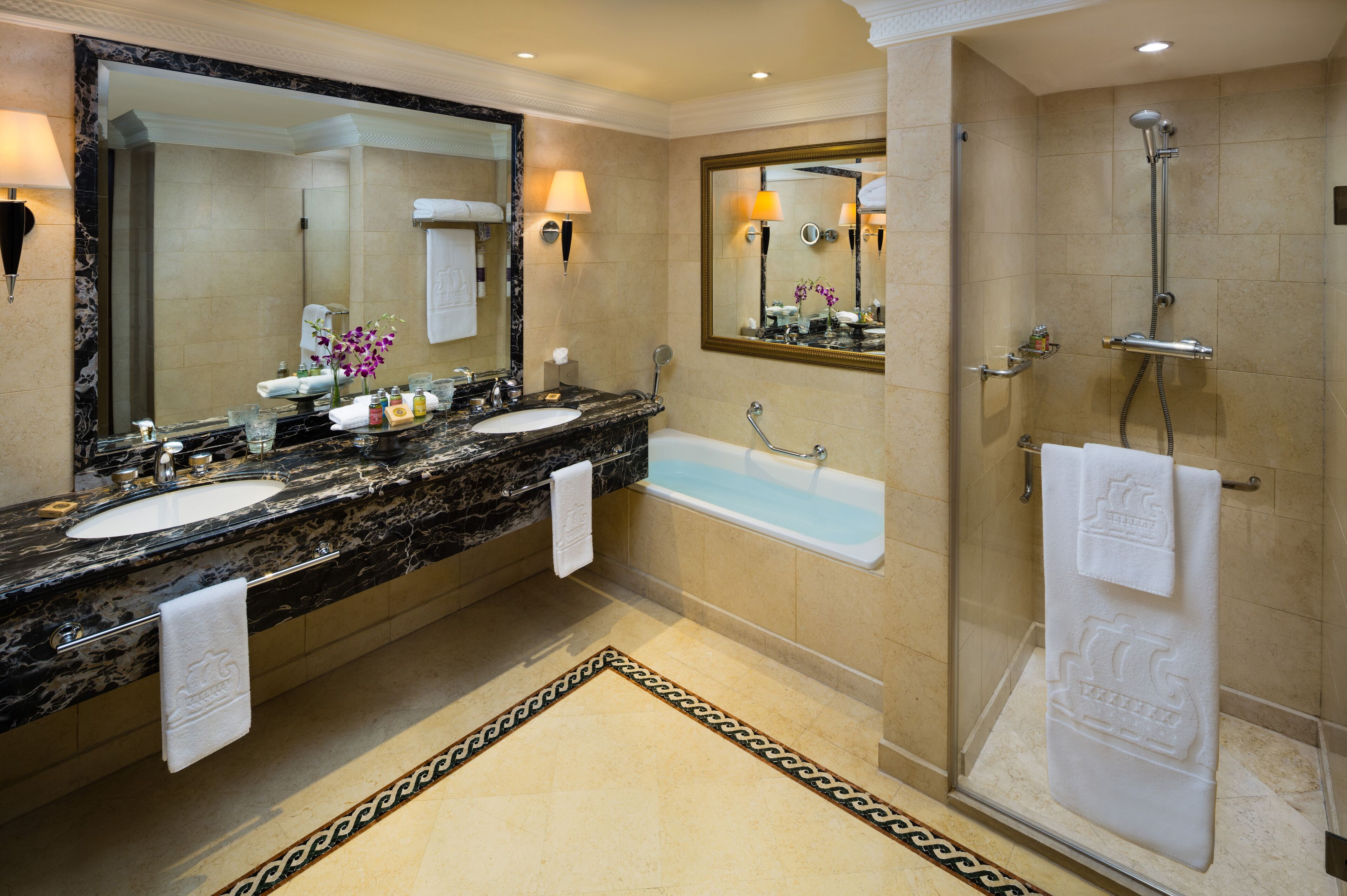 suite, 1 king bed (ambassador, mediterranean view) | bathroom | free toiletries, hair dryer, bathrobes, bidet