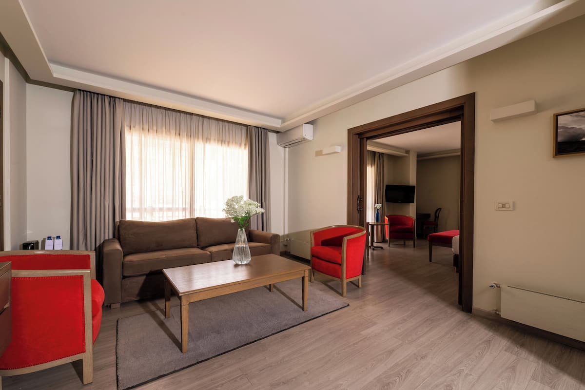 Premium bedding, minibar, in-room safe, laptop workspace