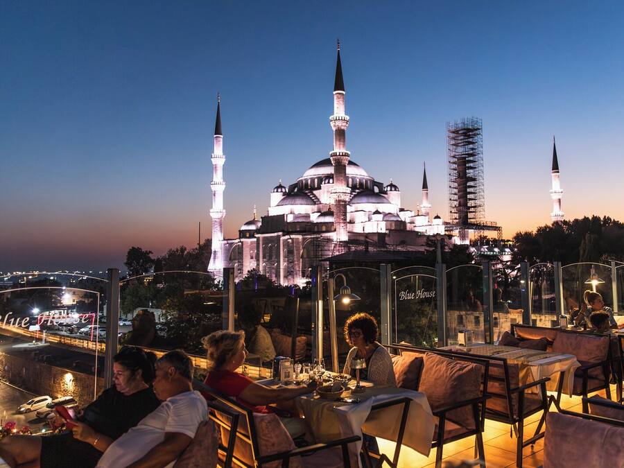 Lunch, dinner served; Turkish cuisine, ocean views