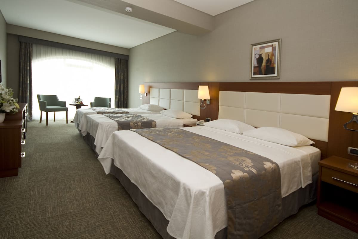 In-room safe, blackout curtains, soundproofing, free WiFi