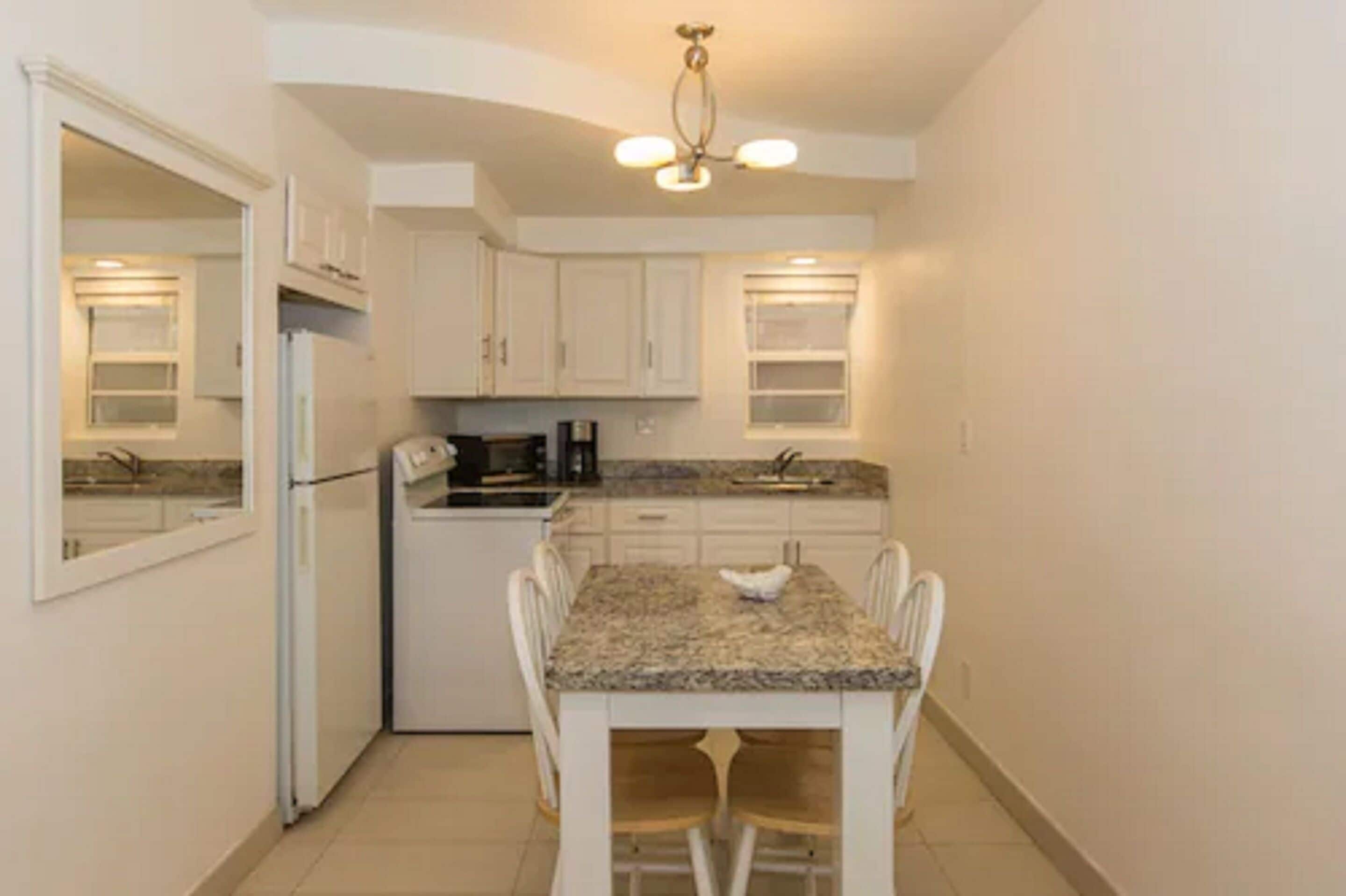 suite, 1 bedroom (2 queens and 2 doubles) | private kitchen | coffee/tea maker