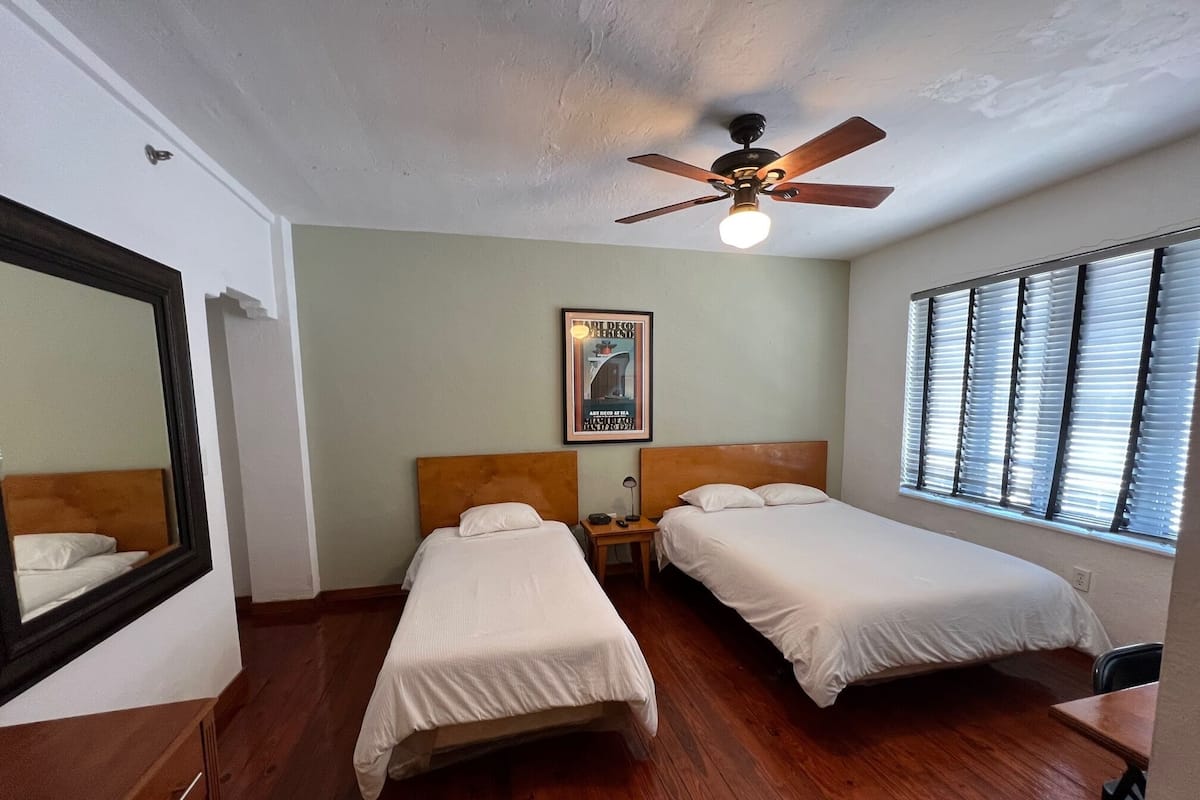 Memory foam beds, in-room safe, iron/ironing board, WiFi (free)
