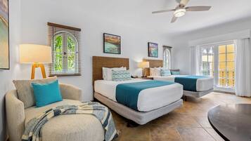 Courtyard View Room (2 Double Beds) | Premium bedding, pillow-top beds, in-room safe, individually decorated