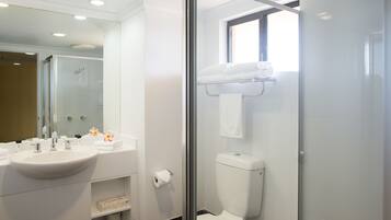 Free toiletries, hair dryer, towels