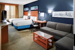 Executive Suite, 2 Double Beds | In-room safe, desk, iron/ironing board, free WiFi