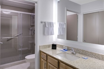Designer toiletries, hair dryer, towels at HYATT house Dallas/Lincoln Park