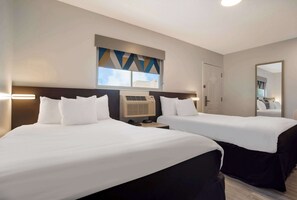 Double Room, 2 Double Beds, Non Smoking | Iron/ironing board, rollaway beds, free WiFi, bed sheets