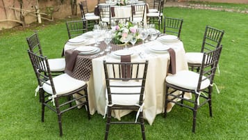 Outdoor wedding area