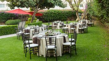 Outdoor wedding area