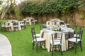 Outdoor wedding area