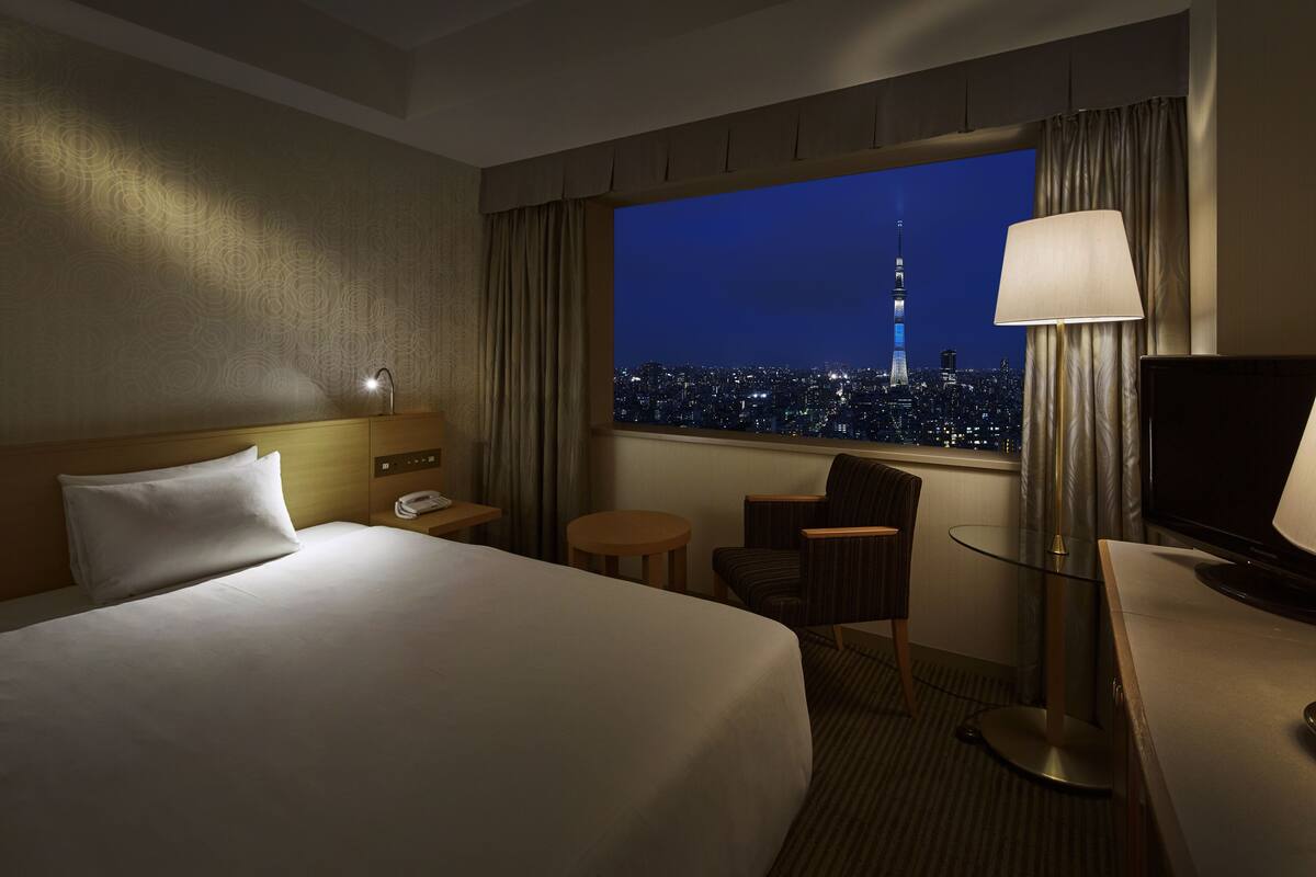單人房, 非吸煙房 (SKYTREE View) | 高級寢具、客房內保險箱、書桌、遮光布/窗簾